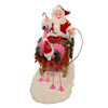 10“ Fabriché™ Santa In Sleigh With Flamingos