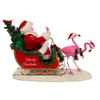 10“ Fabriché™ Santa In Sleigh With Flamingos