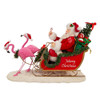 10“ Fabriché™ Santa In Sleigh With Flamingos