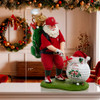 11“ Fabriché™ Golfer Santa With Oversized Golf Ball