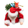 10.5" Fabriché™ Santa With Red Luggage, 2-Piece Set