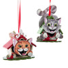 Cat Birdhouse Ornaments, 2 Assorted