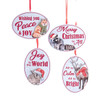 Woodland Animal Sign With Saying Ornaments, 4 Assorted