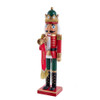 15“ Red & Green With Horn Nutcracker