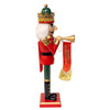 15" Red & Green With Horn Nutcracker