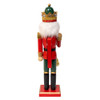 15“ Red & Green With Horn Nutcracker