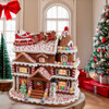 10“ Pre-Lit Gingerbread House With Santa