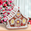 7.87“ Battery Operated LED Gingerbread House With White Icing
