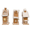 7.5“ Battery Operated Gingerbread Houses, 3 Assorted