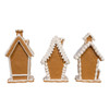 7.5“ Battery Operated Gingerbread Houses, 3 Assorted