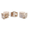 7.5“ Battery Operated Gingerbread Houses, 3 Assorted