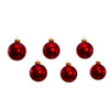 65MM Glass Shiny Red Ball Ornaments, 6-Piece Box