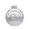 65MM Glass Shiny Silver Ball Ornaments, 6-Piece Box