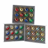25MM Miniature Multicolored Glass Ball Ornaments, 12-Piece Box