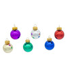 25MM Miniature Multicolored Shiny Glass Ball Ornaments, 27-Piece Box