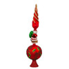 16" Un-Lit Glass Santa Finial Tree Topper