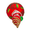 16“ Un-Lit Glass Santa Finial Treetop