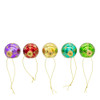 45MM Miniature Multicolored Glass Reflector Ornaments, 9-Piece Box