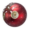 80MM Glass Red With Pinecone Design Ball Ornaments, 6-Piece Box