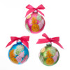 80MM Glass Pineapple Pattern Ball Ornaments, 6-Piece Box