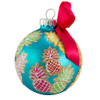 80MM Glass Pineapple Pattern Ball Ornaments, 6-Piece Box