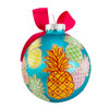 80MM Glass Pineapple Pattern Ball Ornaments, 6-Piece Box