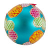 80MM Glass Pineapple Pattern Ball Ornaments, 6-Piece Box