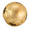 80MM Glass Gold and White Ball Ornaments, 6-Piece Box