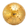 60MM Glass Gold With Gold Pattern Ball Ornaments, 12-Piece Box