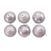80MM Glass Silver Glitter Ball Ornaments, 6-Piece Box