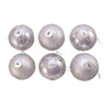 80MM Glass Silver Glitter and Sequins Ball Ornaments, 6-Piece Box