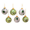 80MM Glass Irish Design Ball Ornaments, 6-Piece Box