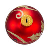 80MM Glass Red With Music Notes Ball Ornaments, 6-Piece Box