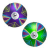 80MM Glass Peacock Purple and Green Ball Ornaments, 6-Piece Box