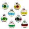 30MM Miniature Solid and Reflector Glass Ball Ornaments, 16-Piece Box