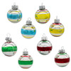 30MM Miniature Solid and Reflector Glass Ball Ornaments, 16-Piece Box