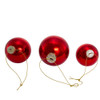 60MM-80MM Glass Shiny Red Ball Ornaments, 20-Piece Box