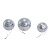 60MM-80MM Glass Shiny Silver Ball Ornaments, 20-Piece Box