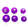 60MM - 80MM Glass Shiny and Matte Purple Mixed Ball Ornaments, 20-Piece Box