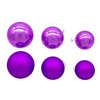60MM - 80MM Glass Shiny and Matte Purple Mixed Ball Ornaments, 20-Piece Box