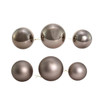 60MM - 80MM Glass Shiny and Matte Pewter Ball Ornaments, 20-Piece Box