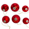 60MM 80MM Glass Shiny and Matte Red Ball Ornaments, 20-Piece Box