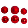 60MM 80MM Glass Shiny and Matte Red Ball Ornaments, 20-Piece Box