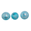 80MM Glass Blue Finial, Onion, and Ball Ornaments, 3-Piece Box