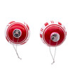 80MM Glass Red and White Ball Ornaments, 6-Piece Box