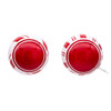 80MM Glass Red and White Ball Ornaments, 6-Piece Box