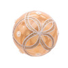 80MM Glass Champagne and Peach Glittered Ball Ornaments, 6-Piece Box