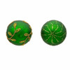 80MM Glass Gold and Emerald Green Embellished Ball Ornaments, 6-Piece Box