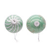 80MM Glass Silver and Aqua Embellished Ball Ornaments, 6-Piece Box