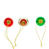 35MM Glass Green & Red Ball and Finial Ornaments, 12 Piece Box